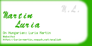 martin luria business card